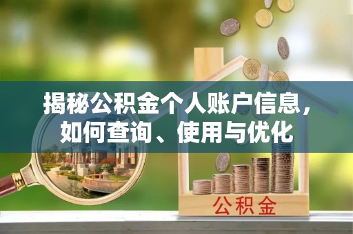 广州揭秘公积金个人账户信息，如何查询、使用与优化