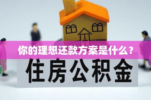 广州你的理想还款方案是什么？