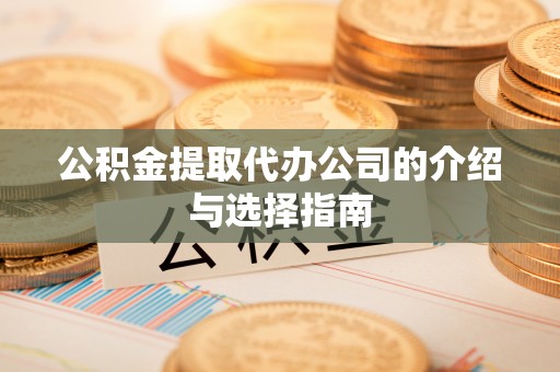 广州公积金提取代办公司的介绍与选择指南